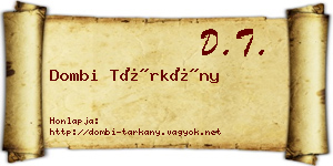 Dombi Tárkány névjegykártya